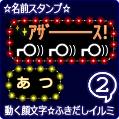 動く顔文字2「あつ」のふきだしイルミ