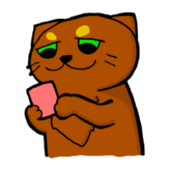 サビ猫ちゃんのスタンプ