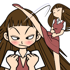 屈しないOLスタンプ