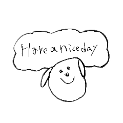 使える手書き犬スタンプ