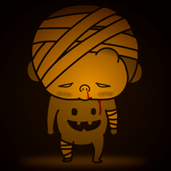 黄色いヤツ、ハロウィン気分。