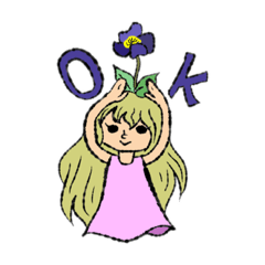 頭部に花咲くチャン。の日常スタンプ