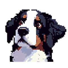 ドット絵 バーニーズマウンテンドッグ 40種