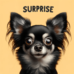 カワイイ❤ロングコートチワワ（ブラック）