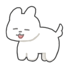 女の子と白い犬