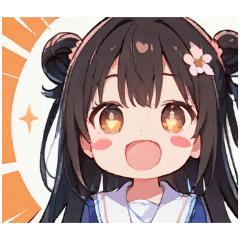 女の子の笑顔オンリースタンプVer.2