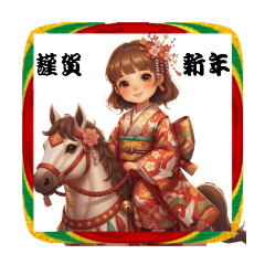 着物を着た女の子のお正月