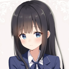 毎日使える♡黒髪ブレザー女子BIGスタンプ