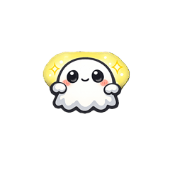 キュートな幽霊の挨拶