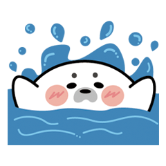 かわいいアザラシスタンプ