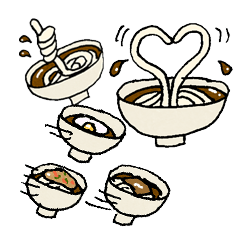 兎に角やさしいうどんスタンプ