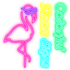 カラフルネオンサイン