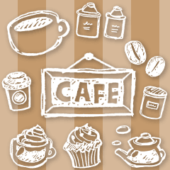 写真に貼れるめいぷるデコ☆カフェ2(白)