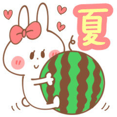 うさぎカップルの暑い夏【海・花火など】