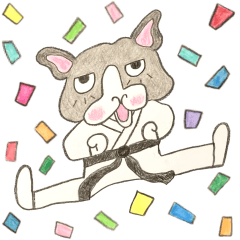 ★空手★フレンチブルドッグ★スタンプ