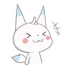 white fox with blue tail-Tribute to LINE