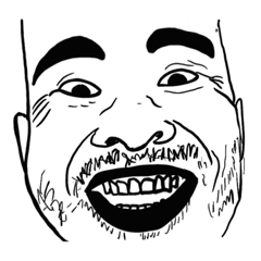 白黒スタンプ（顔）