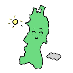 東北地方6県の気象現況を伝えるスタンプ！