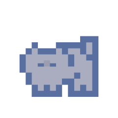 動くドットねこ!!2-2 グレー猫