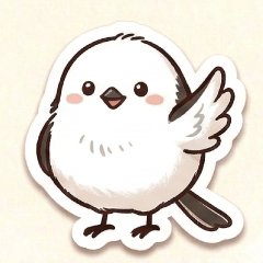 シマエナガの挨拶スタンプ