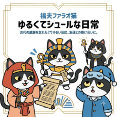 福夫ファラオ猫:ゆるくてシュールな日常