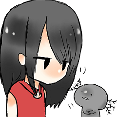 黒ウーパーとやる気でない子ちゃんスタンプ