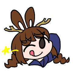 未確認動物系女子のスタンプ2。