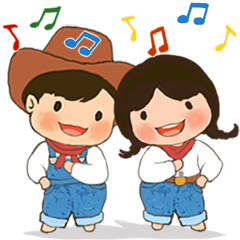 女の子緑ちゃんと男の子ダーくんP4日常会話