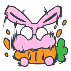 眼鏡をかけたウサギのボブ