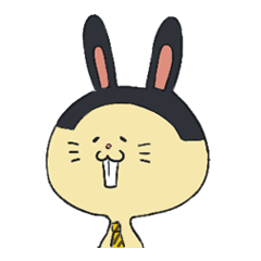 全力で誤魔化すサラリーマンうさぎ