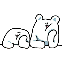 しろくまとビニール袋