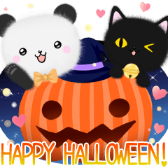 ハロウィン・モフぱんだ with クロネコ