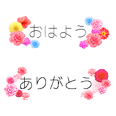 お花が咲いてる吹き出し
