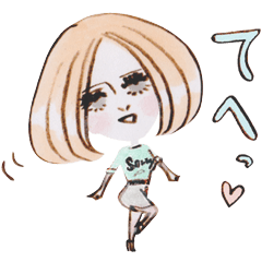 女子っぽいスタンプ-日常よくつかうやつ