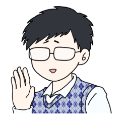 表情豊かなメガネ君