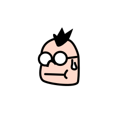 もこもこしてるおじさんのスタンプ