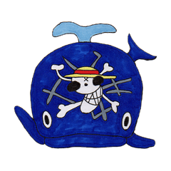 ONE PIECEスタンプ 骨・サメ・姫