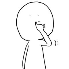 無表情に反応するスタンプ