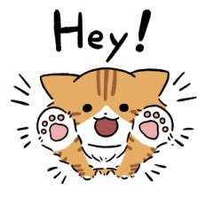 長毛茶トラ白にゃんこ2(英語)