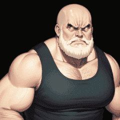 ぼんやり動くおじさん