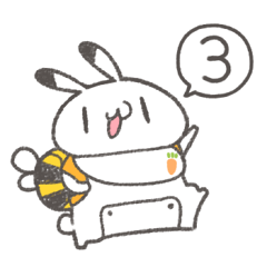 赤ちゃんになったゆるうさスタンプ3