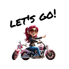 風を切るバイク女子！