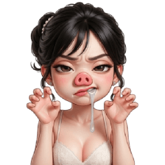 大眼女子：デカ顔芸崩壊 (文字なし)