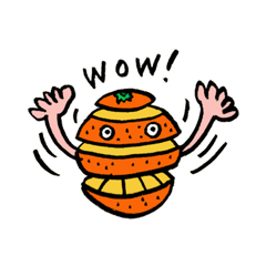 顔みかんのお返事スタンプ