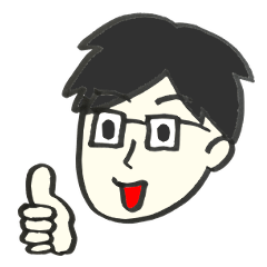 毎日使えるスタンプ☆男の人（１）眼鏡