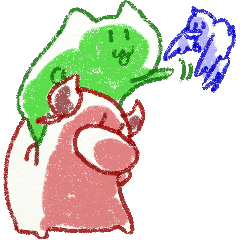 赤ベコとニャンコと鳥 第2弾