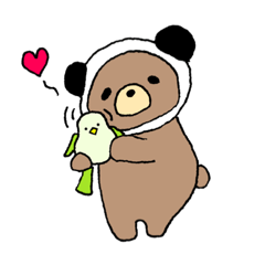 パンダに憧れるクマさん