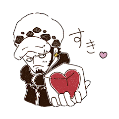 ONE PIECE ハートがいっぱいスタンプ