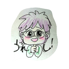 働く私 めがね＆ショート1