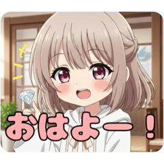 ダイヤモンドとときどきはちみスタンプ